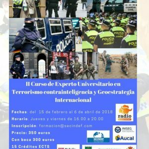 Programa del II Curso de experto universitario en Terrorismo, Contrainteligencia y Geoestrategia Internacional.