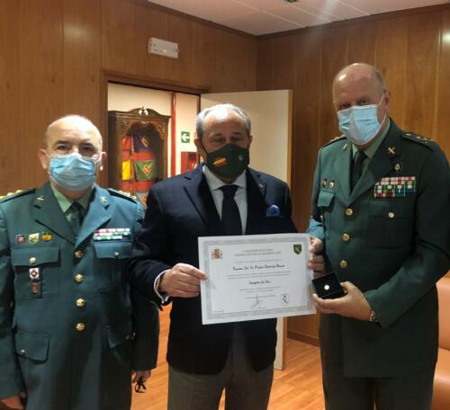 La FNHGC otorga su Insignia de Oro al general Pedro Garrido, jefe de la 7ª Zona de la Guardia Civil (9 de febrero de 2021)